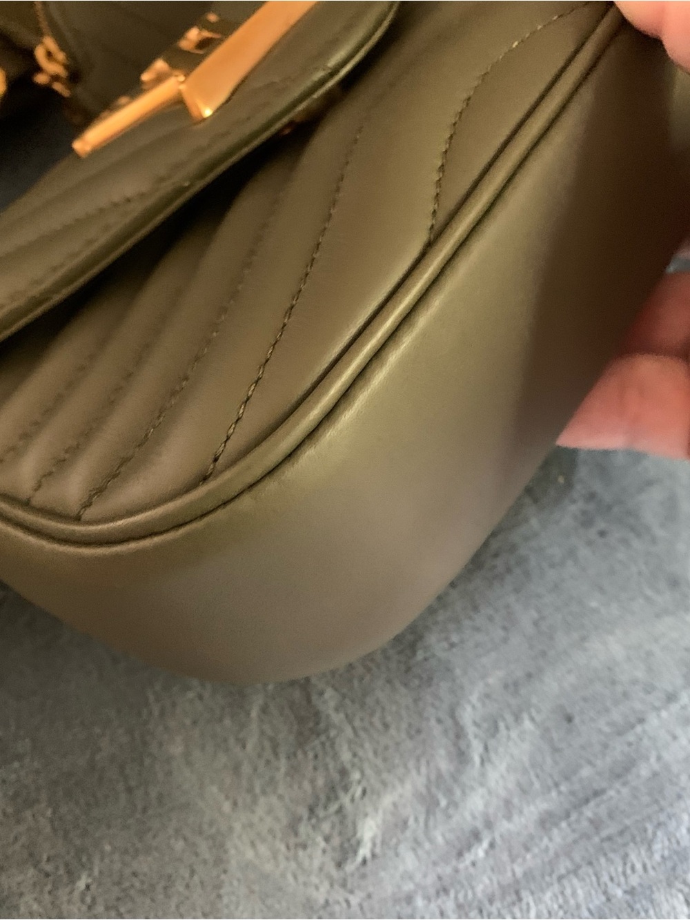 Louis Vuitton Olive Green Quilted New Wave Multi  Pochette  w/coin purse - Picture 6 of 15